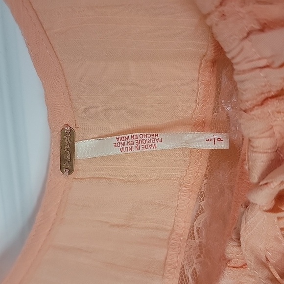 FREE PEOPLE NWT ALANA LACE TRIM PEPLUM TOP SZ SMALL - Picture 6 of 14